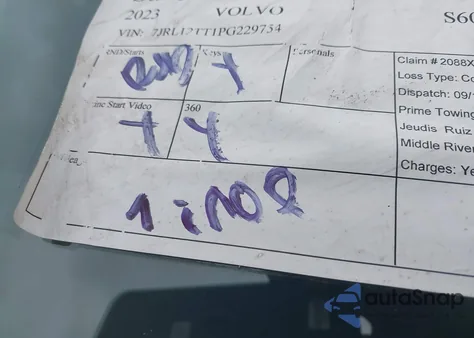 2023 Volvo S60 B5 Plus Black Edition from USA, damaged, VIN 7JRL12TT1PG229754